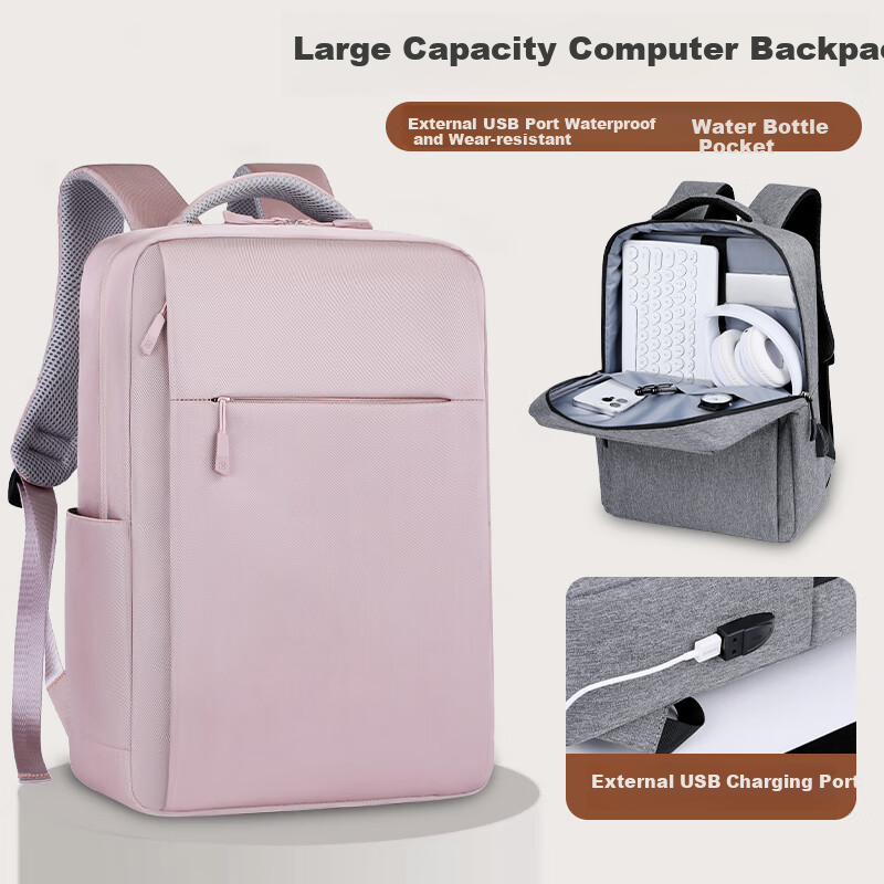 BRINCH Laptop Backpack for Men And Women, Business 15.6-Inch Large Capacity Travel Laptop Bag