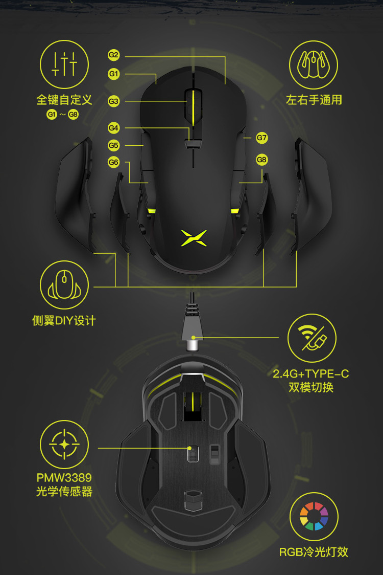 多彩（delux）M627游戏鼠标