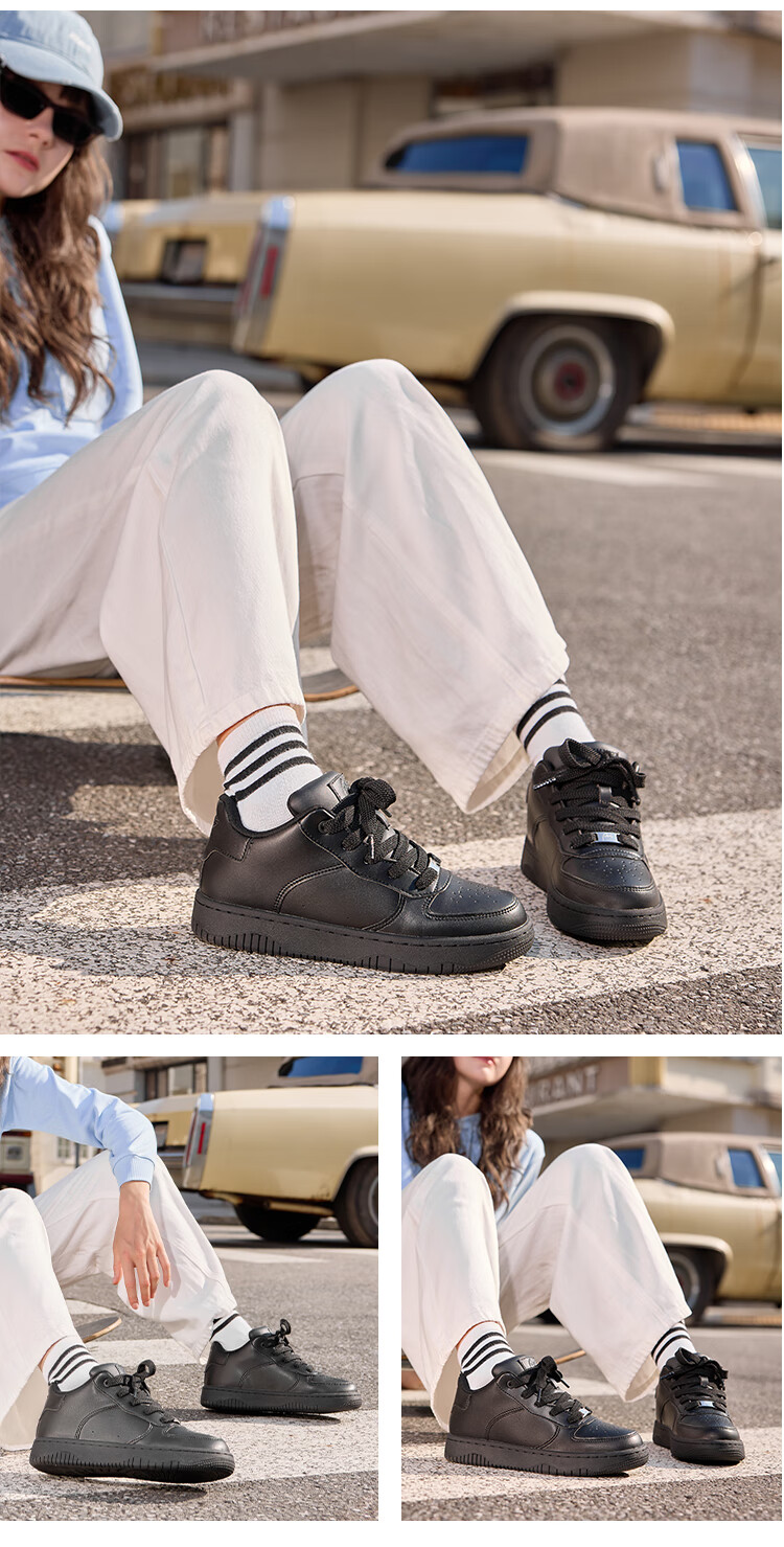 Putianxie Unisex Skateboard Shoes, Odor-Resistant, Lightweight, Casual Sneakers, Height-Increasing, Versatile Couple's Soft-Soled Classic White Shoes 203 8