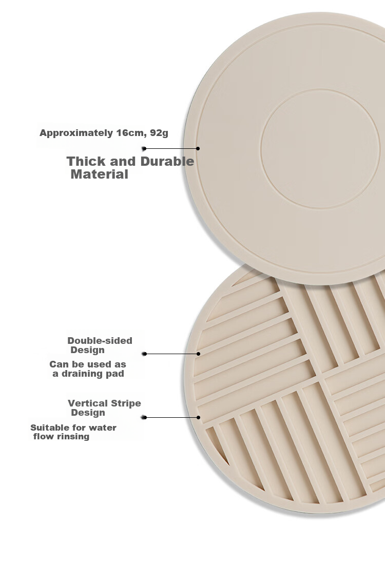 Banwushenghuo Silicone Heat-Resistant Mat, High-Temperature Resistant Pot Holder, Coaster for Cups And Teacups, Anti-Scalding Pad, Table Mat, Pot Pad, Bowl Mat, Plate Mat, And Placemat 3