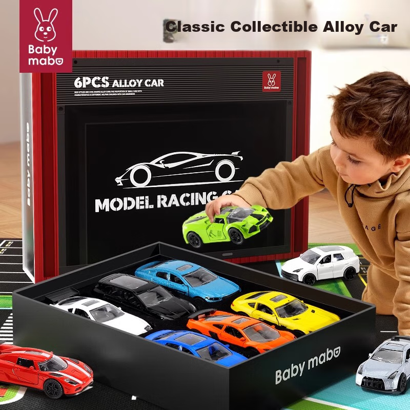 Mabaozibao Children's Toy Alloy Car Set for Ages 3-6, Birthday Gift for Boys, Baby Model Pullback Car, Extra Large
