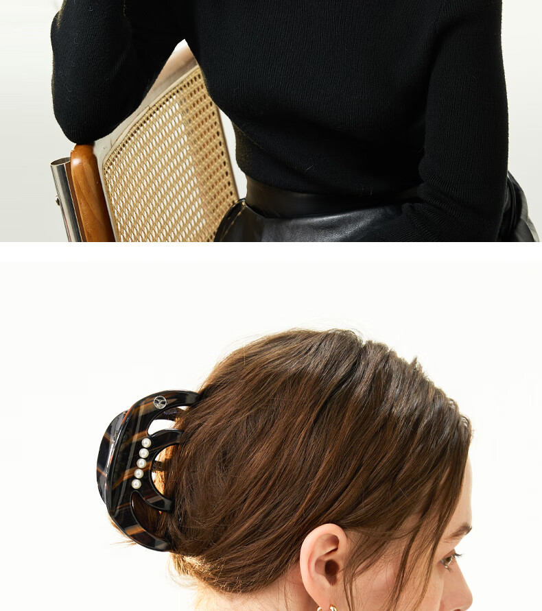 ELLE Premium Acetate Large Shark Clip Elegant Back Hair Clip Gift for Girlfriend Qixi Valentine's Day 27