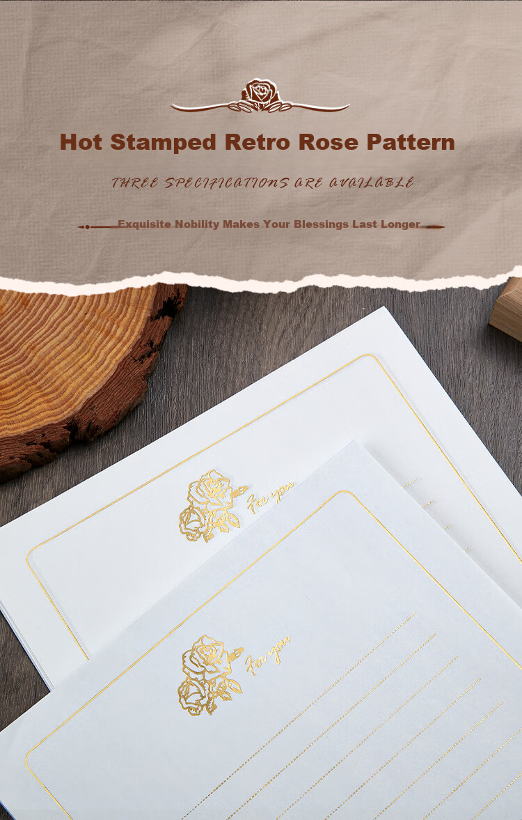 Kingdee Valentine's Day Rose Love Letter Stationery Set - 20 Sheets, High-Quality Love Letter Paper, Instagram-Style Confession Cards for Boyfriend/girlfriend, Romantic Rose Confession Postcards 5