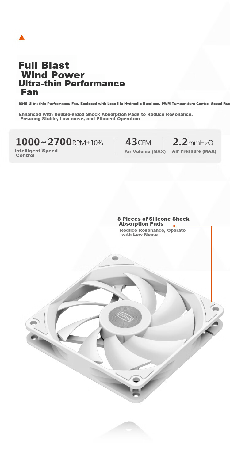 PCCOOLER RC400-47 WH ITX Air-Cooled CPU Cooler (Downward Pressure/47mm Height/4 Heat Pipes/Copper Base with Reflow Soldering And Nickel Plating Process/Supports AM5 1700) 6