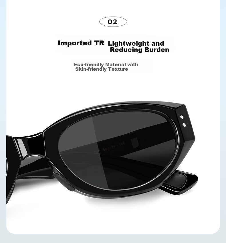 LOHO Foldable Cat Eye Sunglasses for Women, 2026 New Narrow Frame GM Polarized Sunglasses for Men, UV Protection LH09656 11