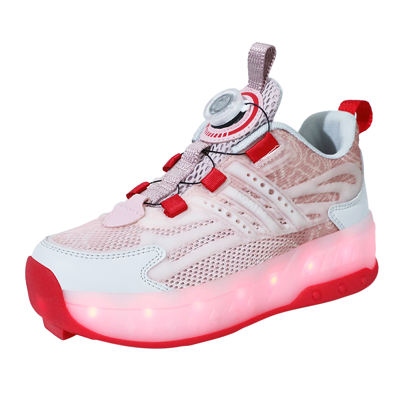 BKG Running Shoes for Boys, New Autumn Student Single Mesh Breathable Girls' Sports Roller Skates X25533-B15