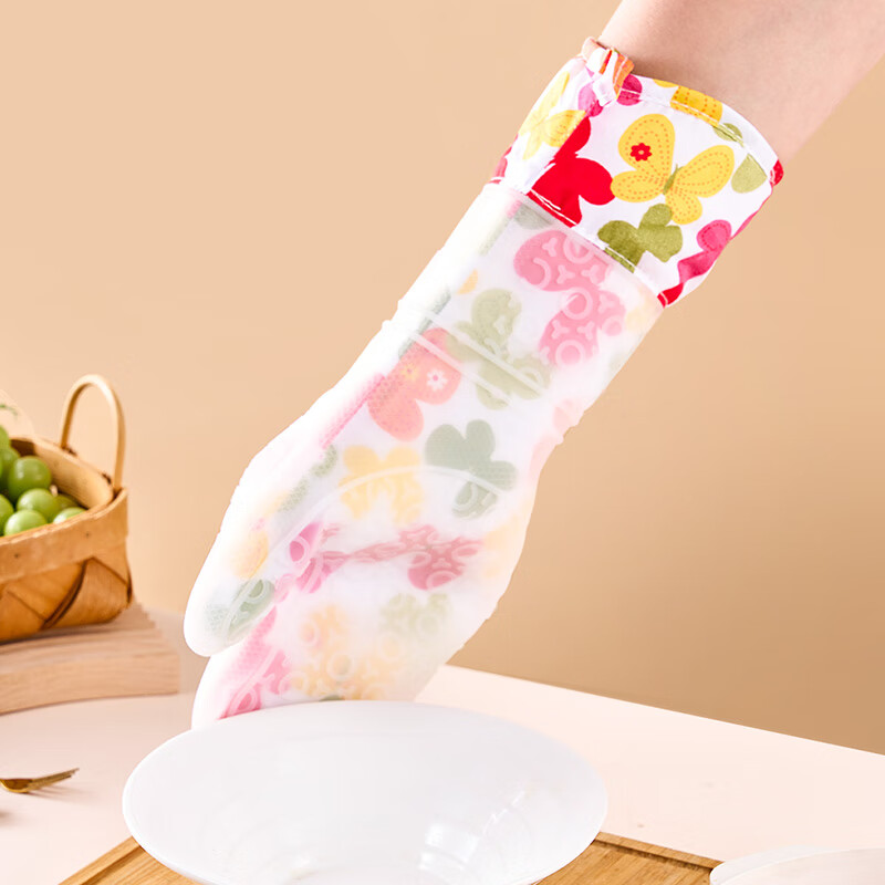 Suncojia Silicone Heat-Resistant Oven Gloves Baking Gloves High-Temperature Resistant Double-Layer Microwave Oven Glove Single Piece