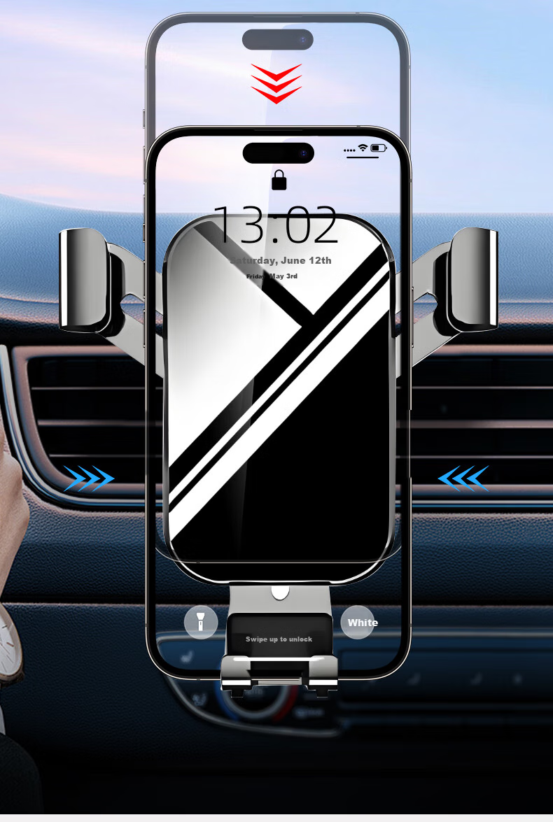 Lvyeke Car Phone Holder, Car Navigation Mount Air Vent Holder, Car Accessories Interior Decoration Small Item 4