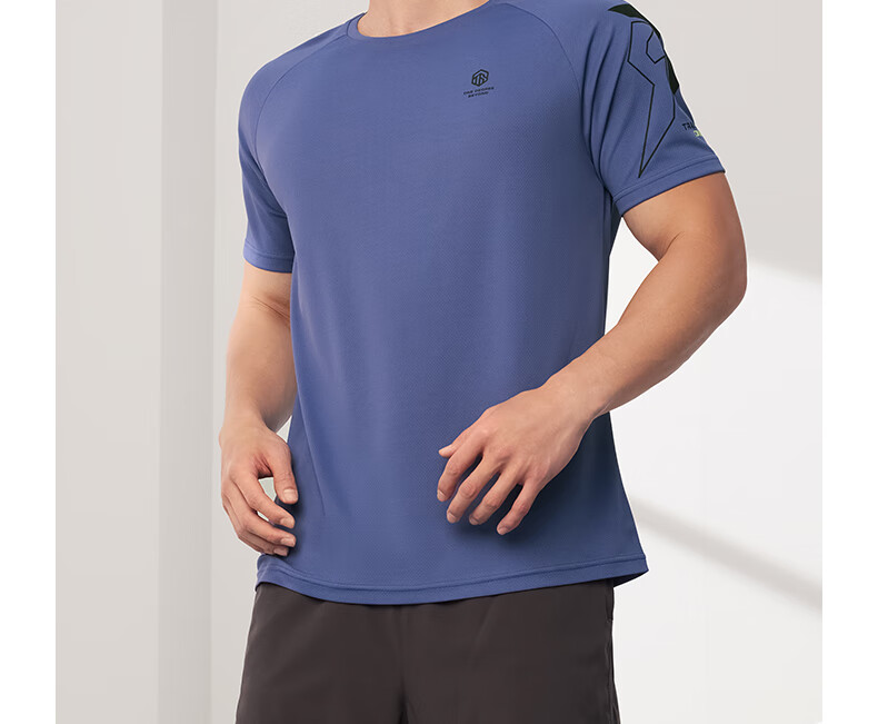 361° Men's Short-Sleeve T-Shirt, Summer Quick-Dry, Loose-Fitting Athletic Running Fitness Casual Top, Half Sleeve, 652524101-2 10