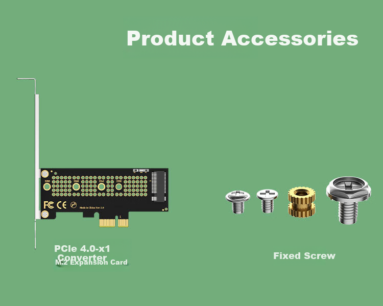 KELEPU NVMe Adapter Card, PCIe X1 to M.2 Expansion Card, SSD Enclosure Expansion Card Compatible with Desktop Computers 4