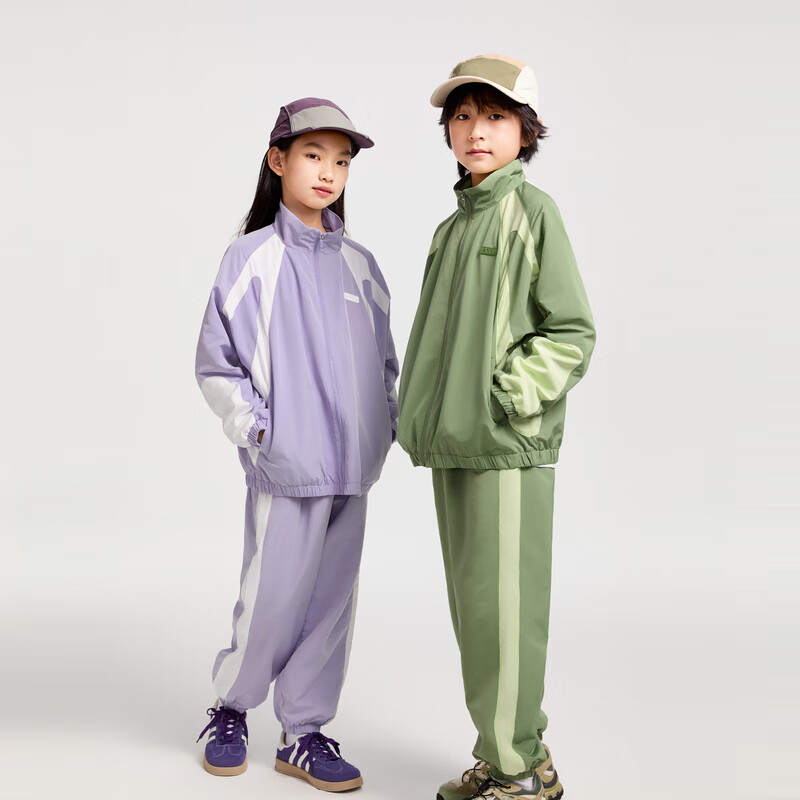 Annil Children's Clothing, Boys And Girls Jacket Set, Spring 2025 New Style, Graphite Green, Size 120