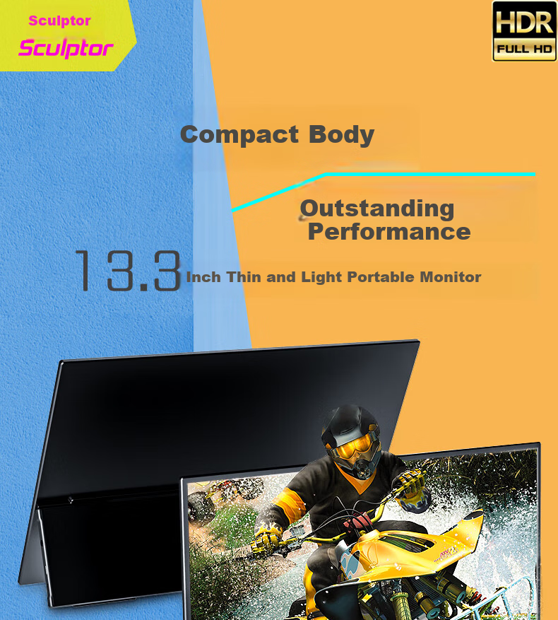 Sculptor 23.8-inch 2K Monitor 100Hz 100% sRGB Fast IPS Low Blue Light Flicker-Free Laptop Secondary Screen Type-C MQ24LC 1