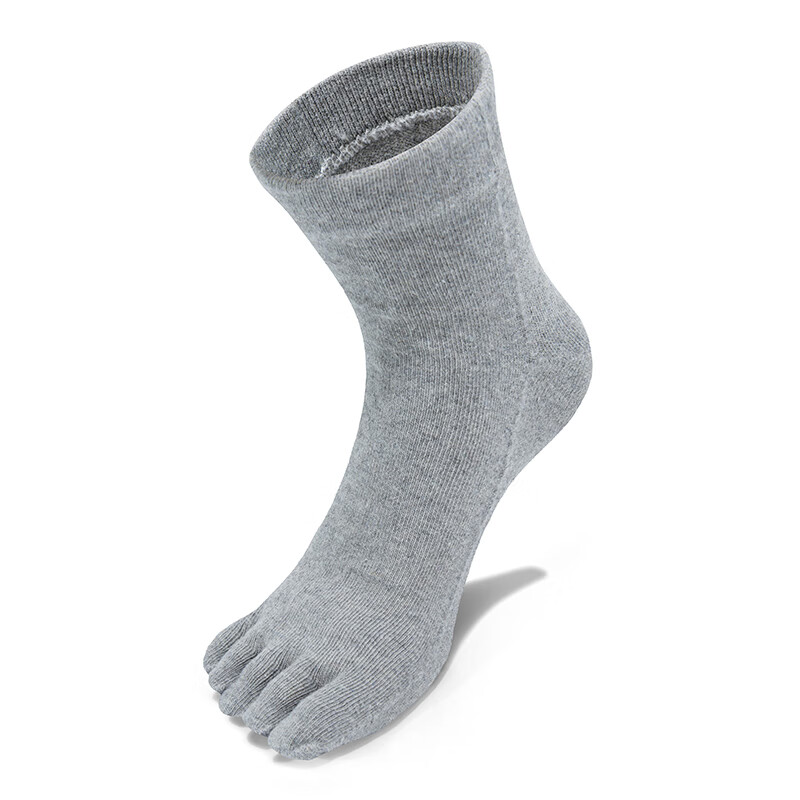 TFO Wool Five-Toe Socks, Comfortable Breathable Sports Running Socks, Separate-Toe Hiking Socks 2902436, Men's Light Gray