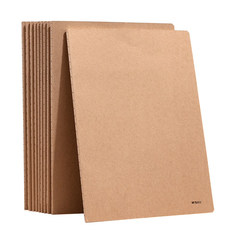 M&G Stationery 16K Ruled Notebook Student Exercise Notebook Memo Notebook Kraft Paper Soft Copybook Classroom Workbook 10-Pack F16360T