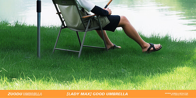 ZUODU Universal Adjustable Enlarged Fishing Umbrella Thickened Sunshade Umbrella Outdoor Camping Rain and Sun Umbrella with Cane Handle 2