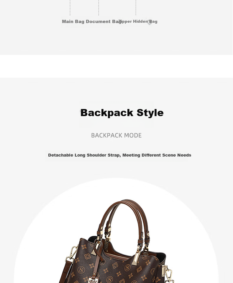 Aiqinghai Handbag, Women's Tote Bag, Large Capacity Shoulder Crossbody Bag, Brand Birthday Mother's Day Gift, Practical Present for Mom 10
