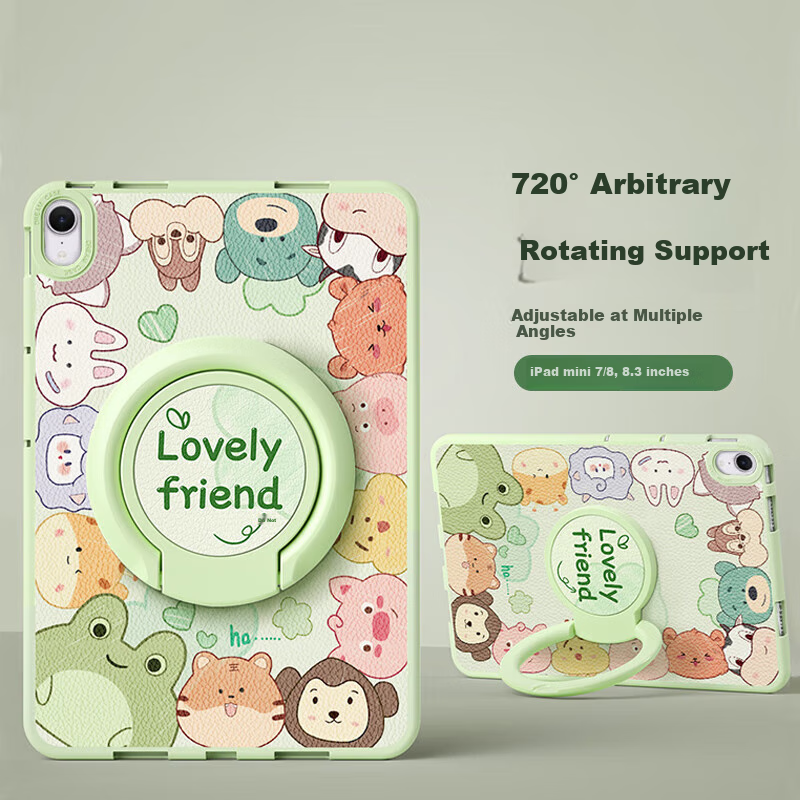 Asiwa IPad Mini 7/6 Case, Compatible with 7th Generation Apple, with Stand, for Mini 7 Tablet, 8.3-Inch Protective Cover