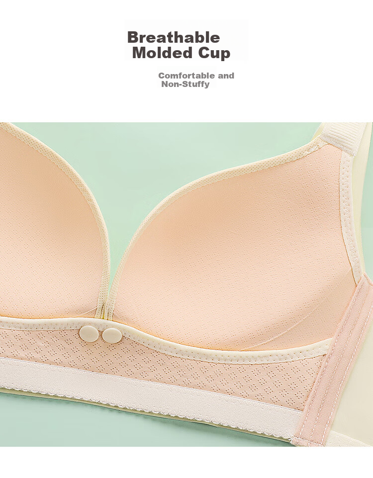 Moonbadi Women's Maternity Nursing Bra, Convenient Front Closure, Lift And Gather, Anti-Sagging, Side Support Brassiere 13