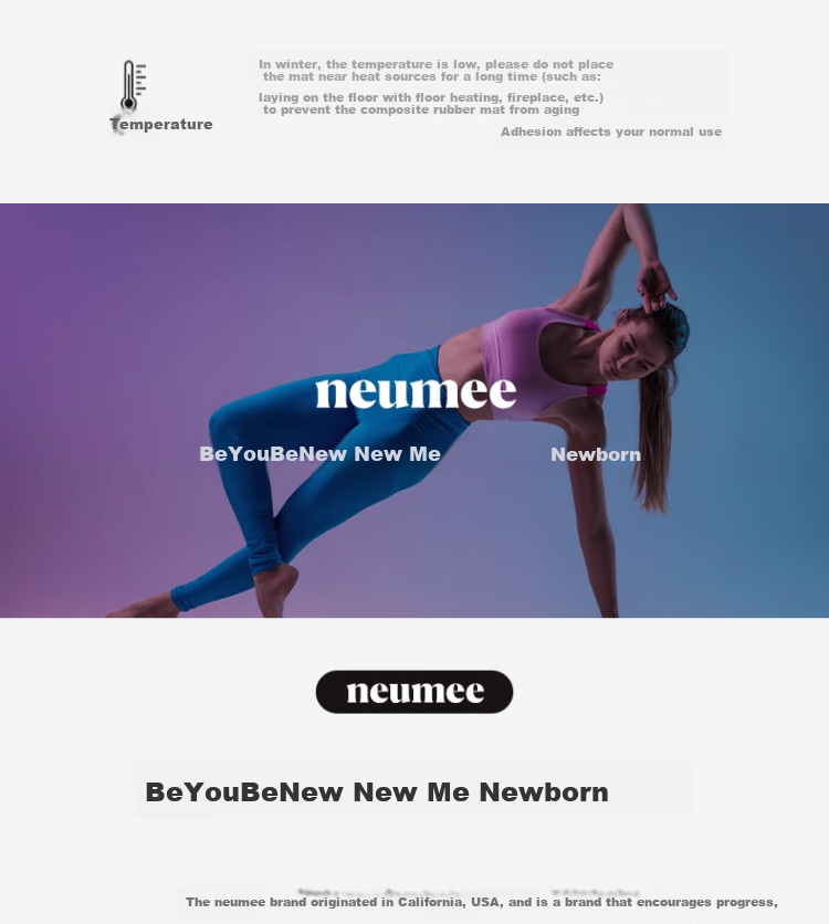 Neumee Thickened Non-Slip Exercise Mat with Silicone Touch Points for Men And Women, Fitness Jump Rope, Yoga Shock-Absorbing Lava 21
