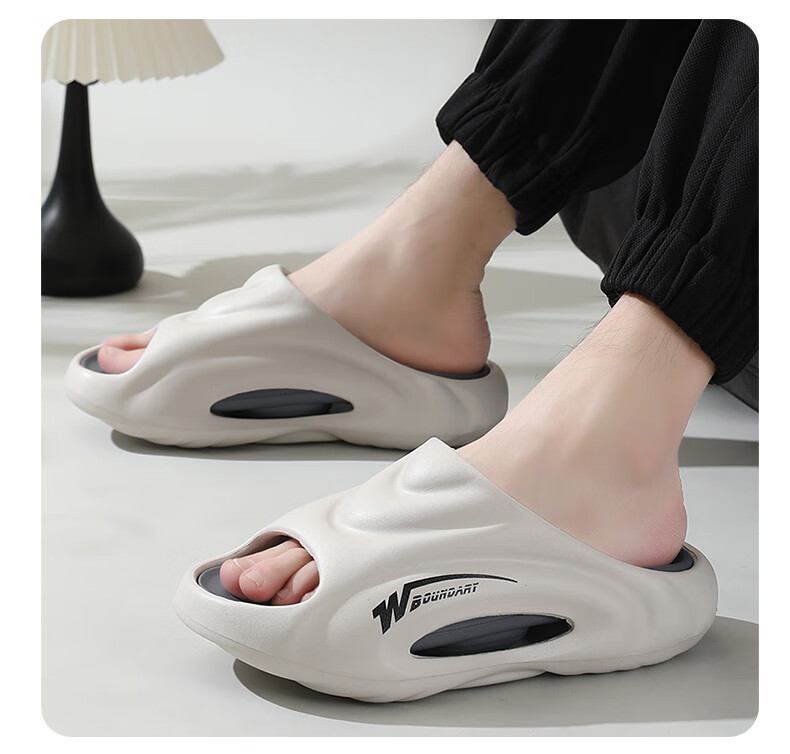CARTELO Men's Slippers, Indoor And Outdoor Sandals, Home Bathroom Slippers, Shower Slide Sandals, 1555 Black, Size 40-41 6