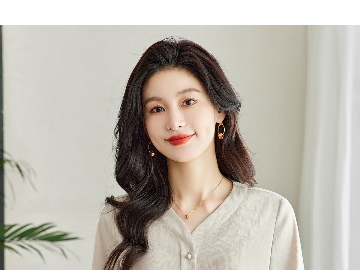 YUZHAOLIN V-Neck Faux Placket Romantic Ruffle Sleeve Long Sleeve Shirt Fashion Casual Work Blouse Y51S015 18