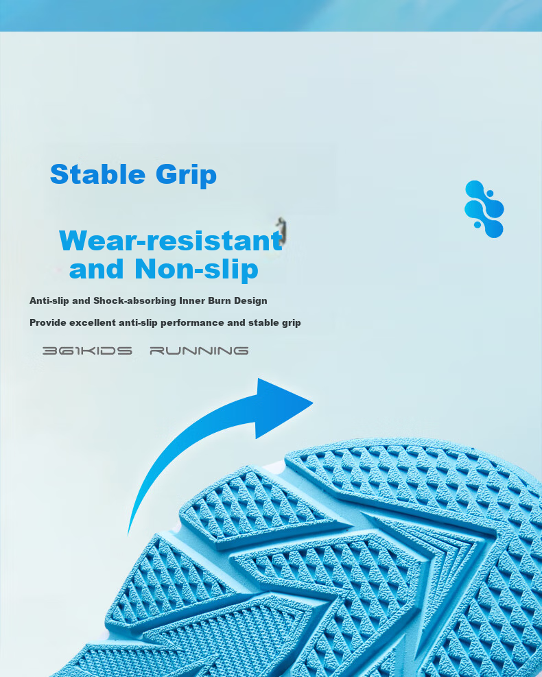 361° Children's Shoes, Kids' Running Shoes for All Seasons, Boys And Girls Aged 3-14, All-Purpose Rotary Buckle Lightweight Cushioning Running Shoes, Blue Size 38 16