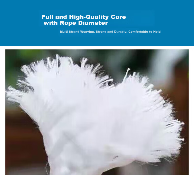 Jiuqiangu Nylon Rope, 6mm*100 Meters, White Packing Rope, High-Strength Binding Rope, Core-Wrapped Wear-Resistant Anti-Aging Nylon Tie, Braided Rope, Clothesline Rope, Packaging Rope 5