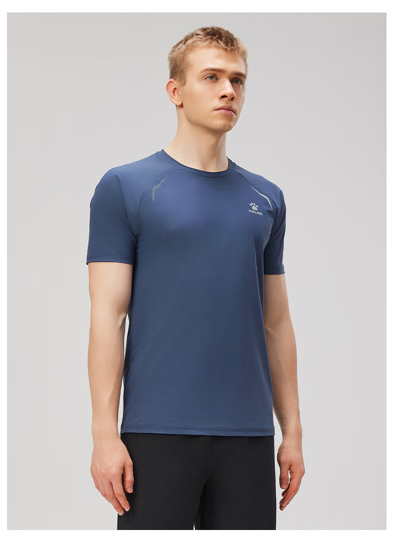 KELME Sports T-Shirt for Men, New Summer Outdoor Running Fitness Training Breathable Cool Sun Protection Short-Sleeve Top 18
