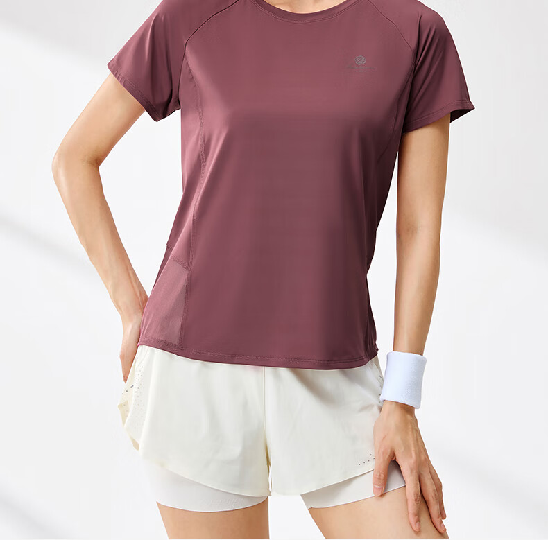 361° Women's Short-Sleeve Summer Clothing, New Cool-Feeling T-Shirt, Sun Protection Shirt, Ice Silk Athletic Running Top 662524116-2 2