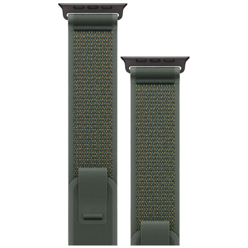 Biaodai Ge Apple Watch Band S10 High-End Summer Breathable Strap S11/9/8/7 iWatch 45/46/49MM Ultra 2/3/1 Outdoor Nylon Band Green M/L