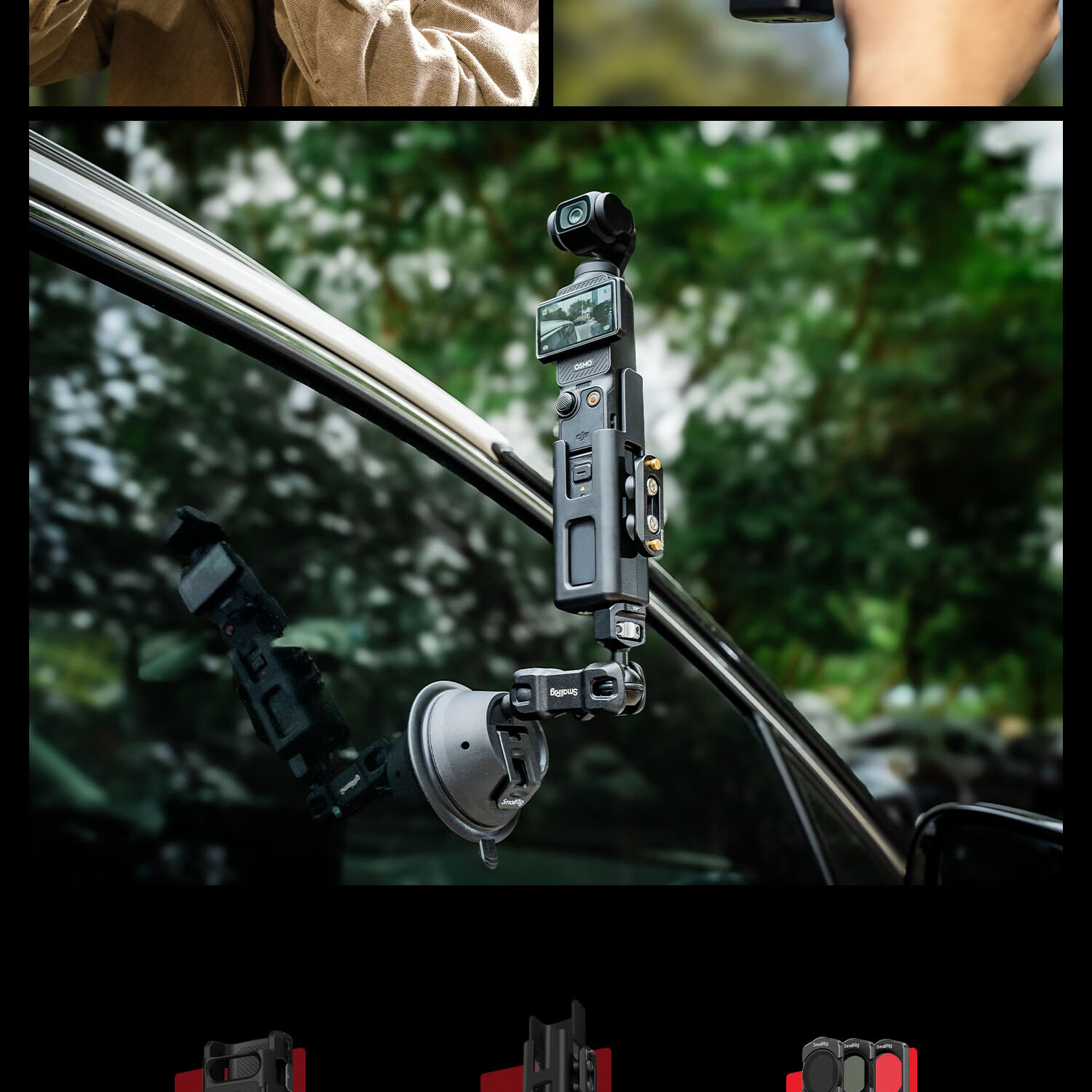 SmallRig 5072 DJI Pocket 3 Expansion Cage Mount for DJI Action Camera Protective Case Car Mount Neck Strap Handheld Expansion Accessories 14