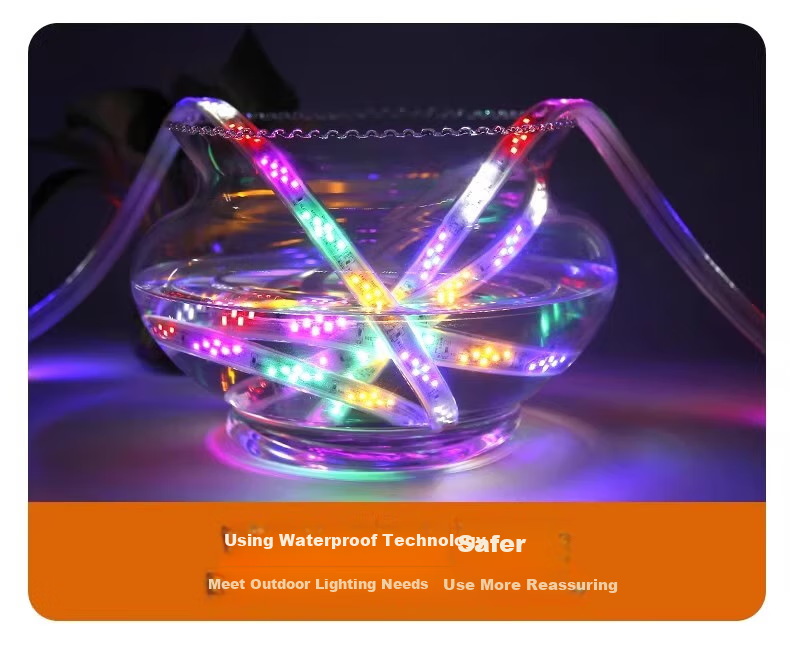 Fanyao LED Light Strip, Outdoor Waterproof Ultra-Bright, Neon Festival Atmosphere Light Strip, 220V Flashing, 144 Beads/meter - 100 Meters 10