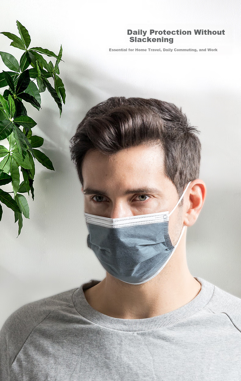 Baoweikang DH97 Disposable Activated Carbon Face Masks Individually Wrapped, Anti-Droplet, Formaldehyde And Dust Protection, Four-Layer Protective Mask (3 Boxes, 150 Pieces) 5