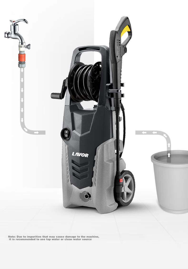 LAVOR Car Wash High-Pressure Spray Gun, Car Washing Machine, High-Pressure Water Gun, Powerful Car Wash, Home Use, High-Power Garden Cleaning Machine 18