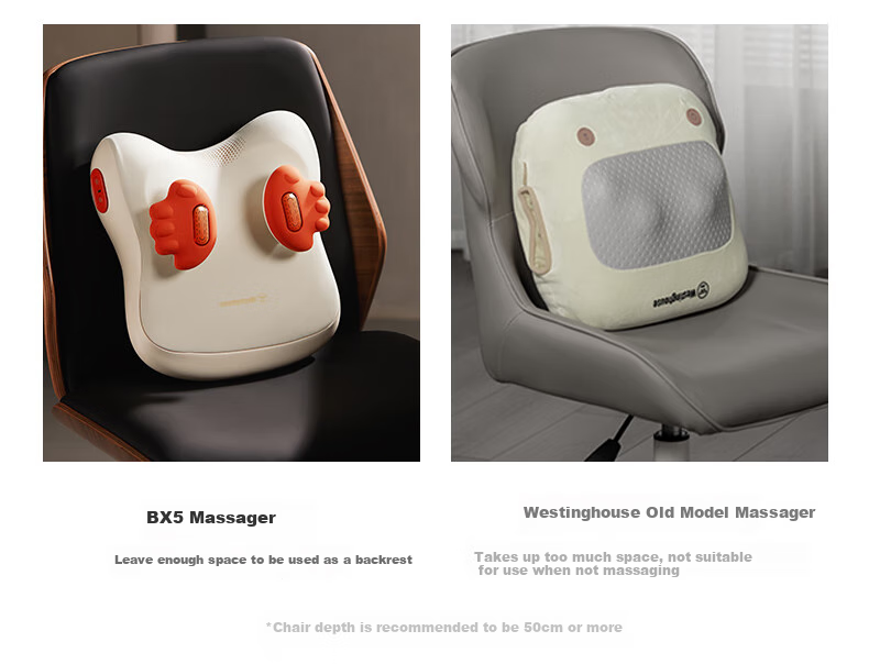 Westinghouse BXmini Waist Massager Massage Cushion Shoulder Neck Waist Back Full Body Massager Red Light Heat Therapy Lumbar Support Birthday Gift for Wife Girlfriend Starry Gray 31
