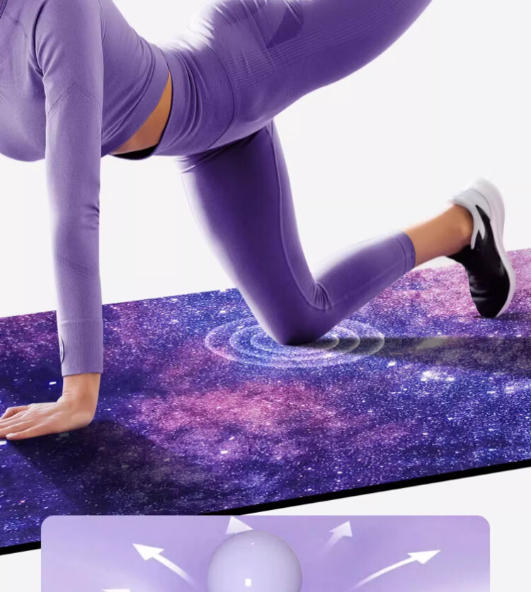 Neumee Thickened Non-Slip Exercise Mat with Silicone Touch Points for Men And Women, Fitness Jump Rope, Yoga Shock-Absorbing Lava 4