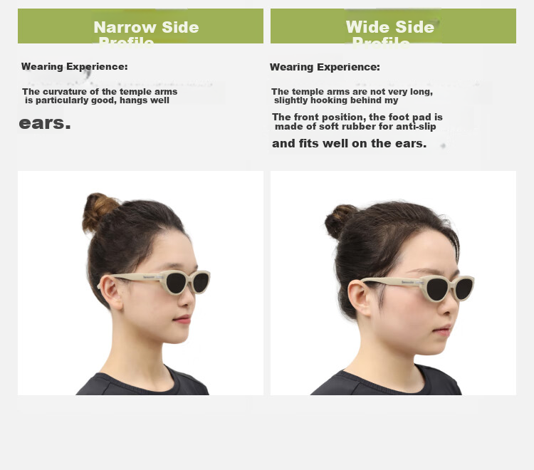 Beneunder Cat Eye Retro Sunglasses for Men And Women, Foldable Polarized Sunglasses, UV Protection for Driving, Fashionable Holiday Gift 23