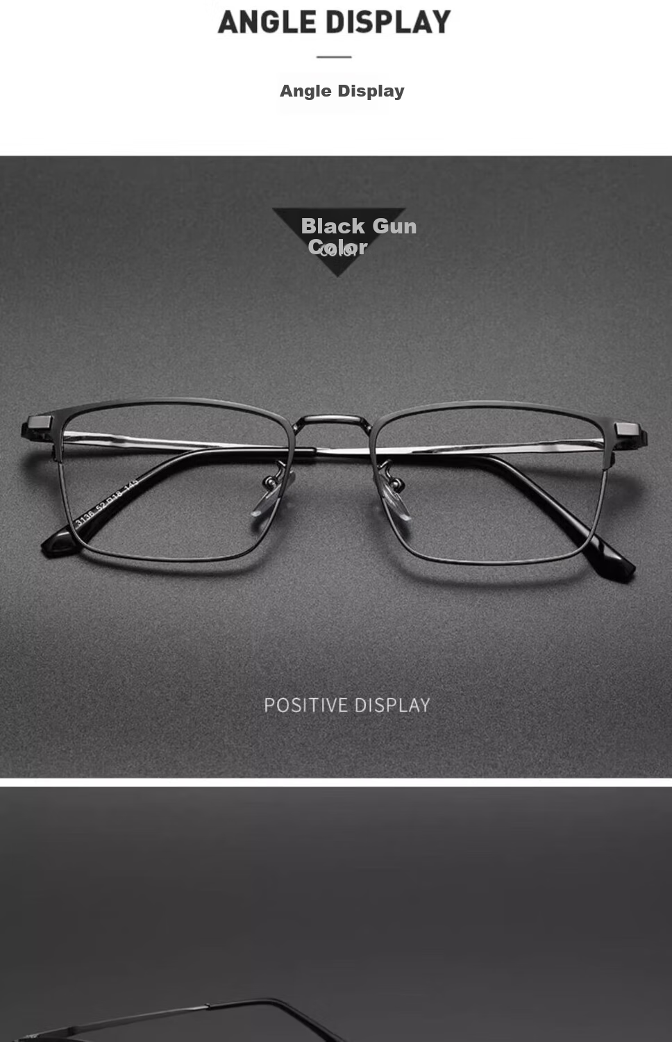 GOGOSOON New Semi-Rimless Donghai Crystal Reading Glasses for Men, High Definition Presbyopic Glasses for Middle-Aged And Elderly, Durable Stone Frame 10