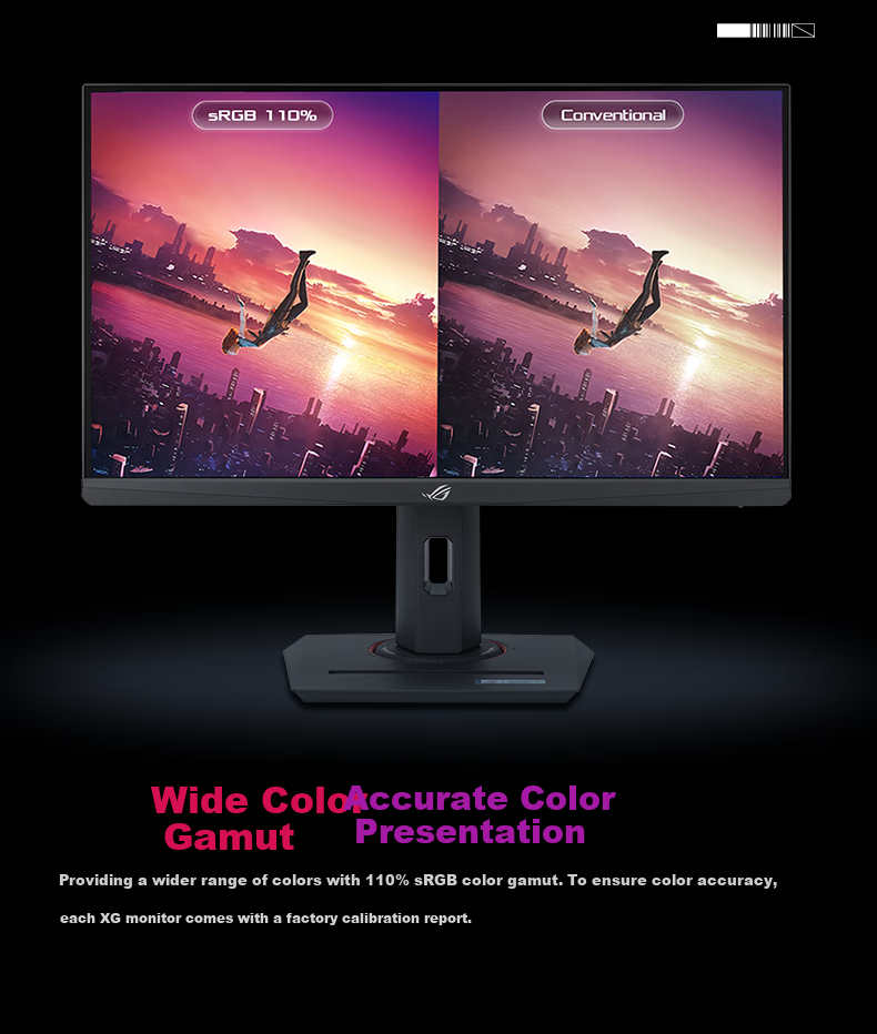 ASUS ROG XG259QNS, 24.5-Inch Gaming Monitor, Overclockable to 380Hz, HDR400 Certified, 110% SRGB Coverage, FreeSync, 0.3 Ms Response Time 7