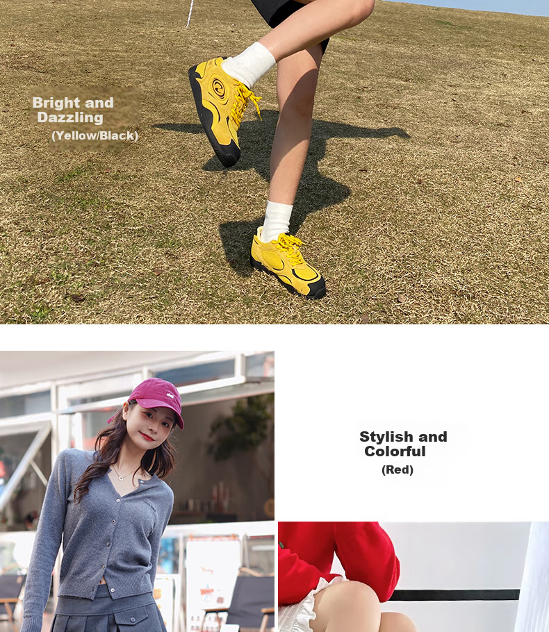 CAMEL Crescent Training Shoes for Women, Versatile Sports Sneakers, Mesh Upper, Retro Casual Shoes, L25S577059, Coffee/pink, Size 35 5