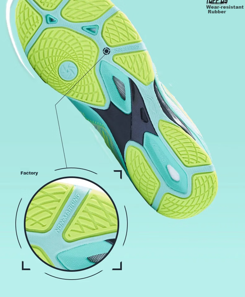 Li-Ning Table Tennis Shoes, Unisex Eagle Eye 2.0 PRO, Shock-Absorbing, Non-Slip, Breathable, Wear-Resistant, for Competition And Training, Sports Shoes, Size 38 5