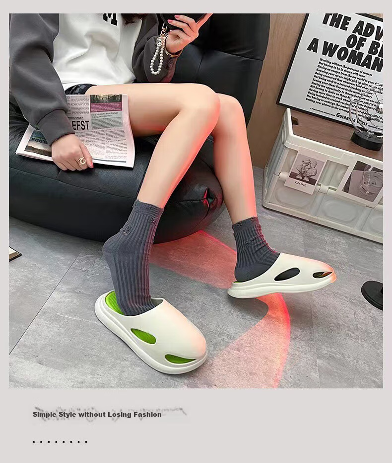 Langsha Slippers, Men's Outdoor Wear, Comfortable Slip-On Shoes, Women's Home Couple Style, Bathroom Closed-Toe Sandals, EVA Beach Sandals 16