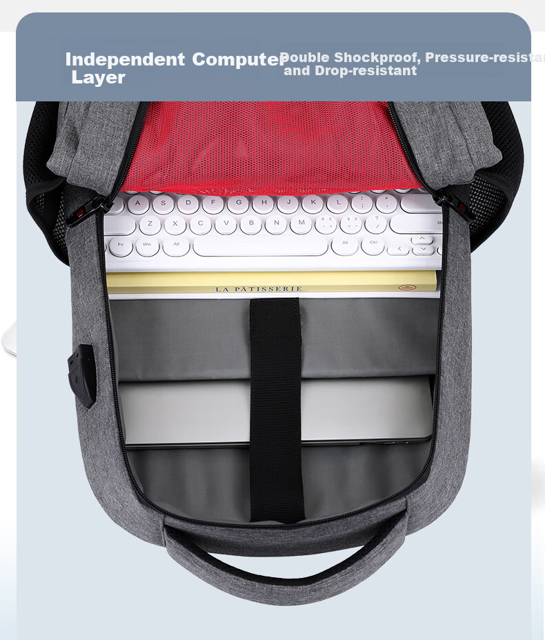 BRINCH Laptop Backpack, 17/18 Inch, Shockproof And Water-Resistant, for Business Trips, Travel, Commuting, Large Capacity 8