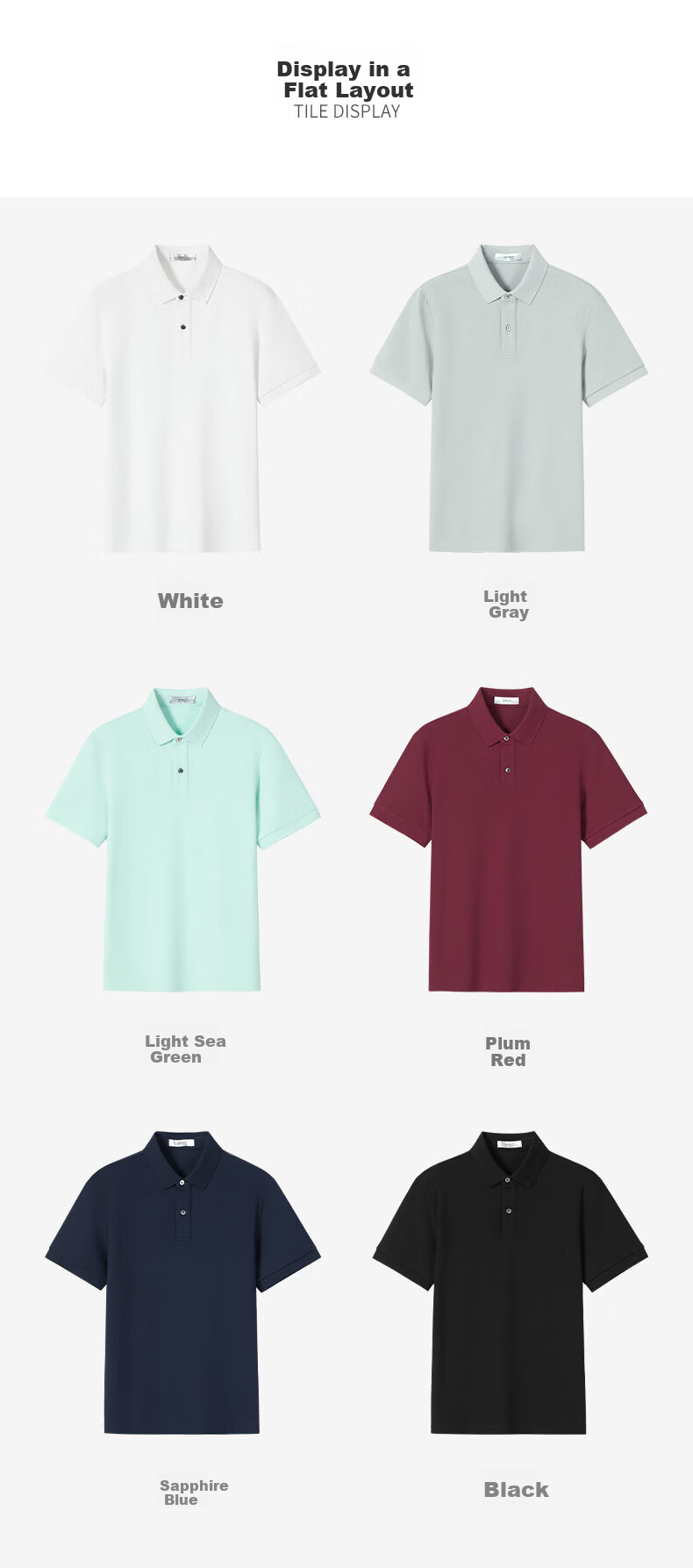 Wendao [Wendao Han Wuxian Technology] Casual Versatile Polo Shirt, Light Water Green, 3XL 7