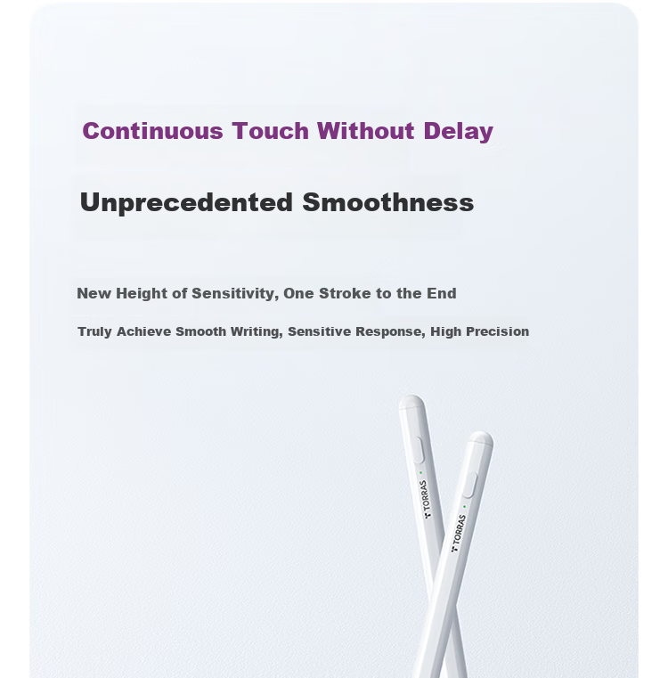 TORRAS [Ultra-Smooth] Compatible with Apple Pencil Pro Third Generation IPad Stylus, Sensitive Touch Screen Writing for All Series, 2026 New Air Magnetic Version White 7