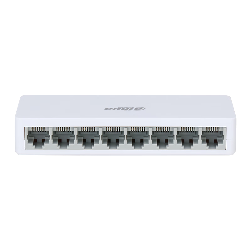 Dahua 8-Port 100Mbps Switch, Plug-And Easy-To Enterprise-Level Switch, Home Dormitory Monitoring Small Network Cable Splitter Ethernet Flow Divider