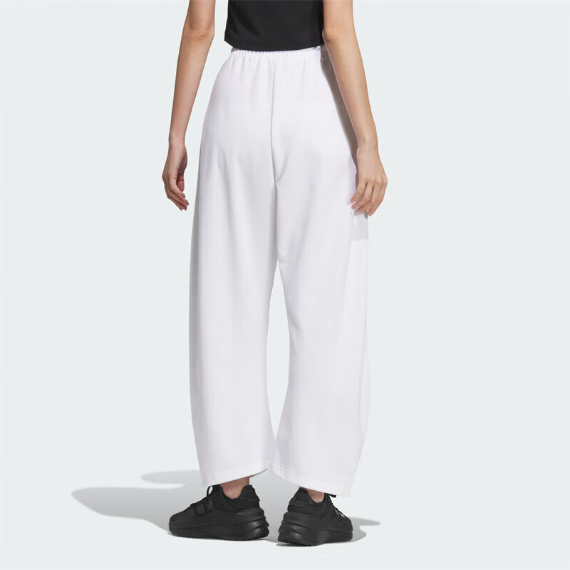 Adidas Women's Fashion High-Waisted Banana Pants, Loose Breathable Casual Pants, Straight-Leg Sports Pants KB4629 A/L 3