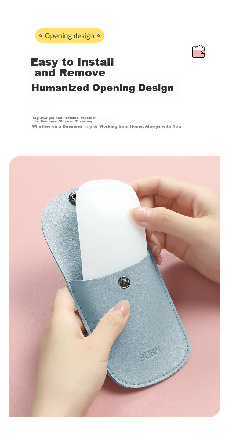 Biyoumei Travel Accessories, Protective Case for Wireless Bluetooth Mouse, Portable Storage Bag for Travel 5
