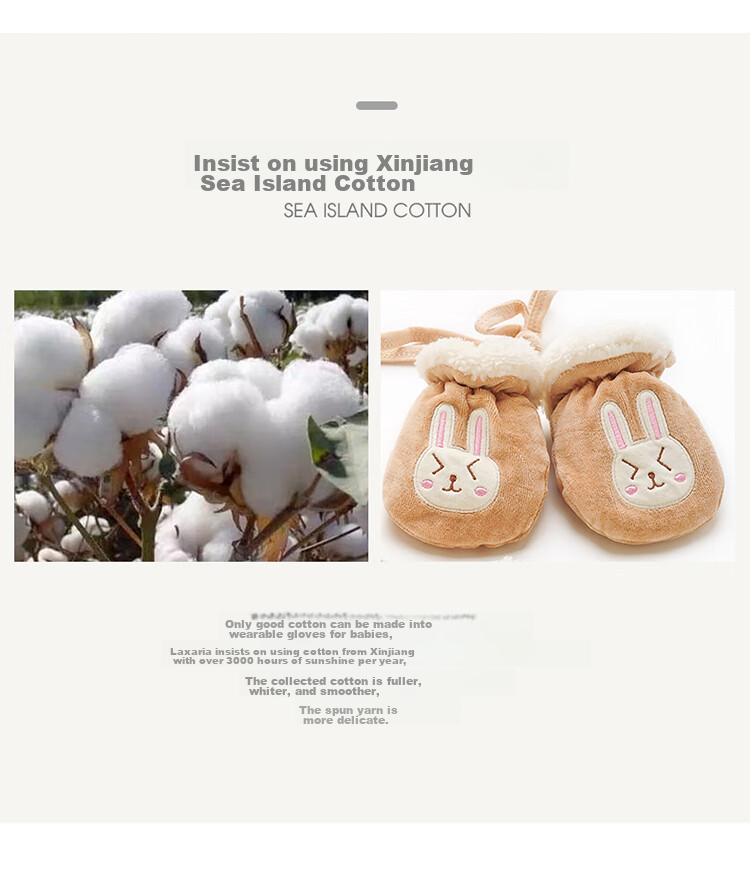 LAXIALIYA Baby Gloves for Autumn And Winter, Suitable for Infants Aged 0-1 Thickened Warm Children's Newborn Infant Fleece-Lined Sleepwear Anti-Freeze 5