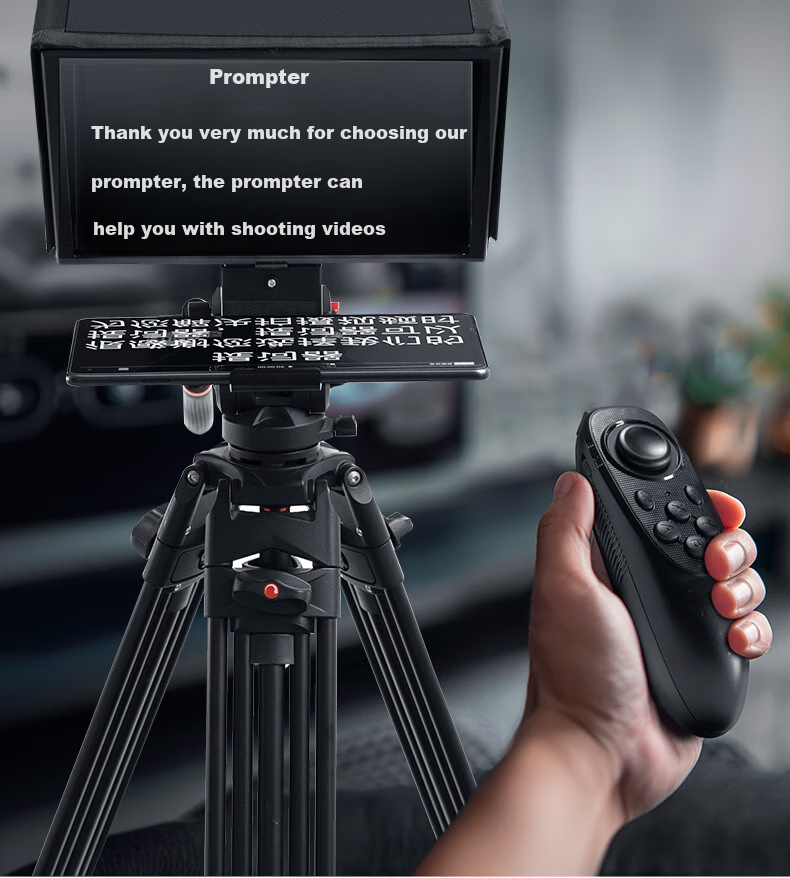 AMBITFUL T14Pro Large Screen Teleprompter Host Phone Tablet DSLR Mirrorless Camera Portable Teleprompter Video Recording Prompt Subtitle Live Streaming Interview Gaffe-Fixing Device 12